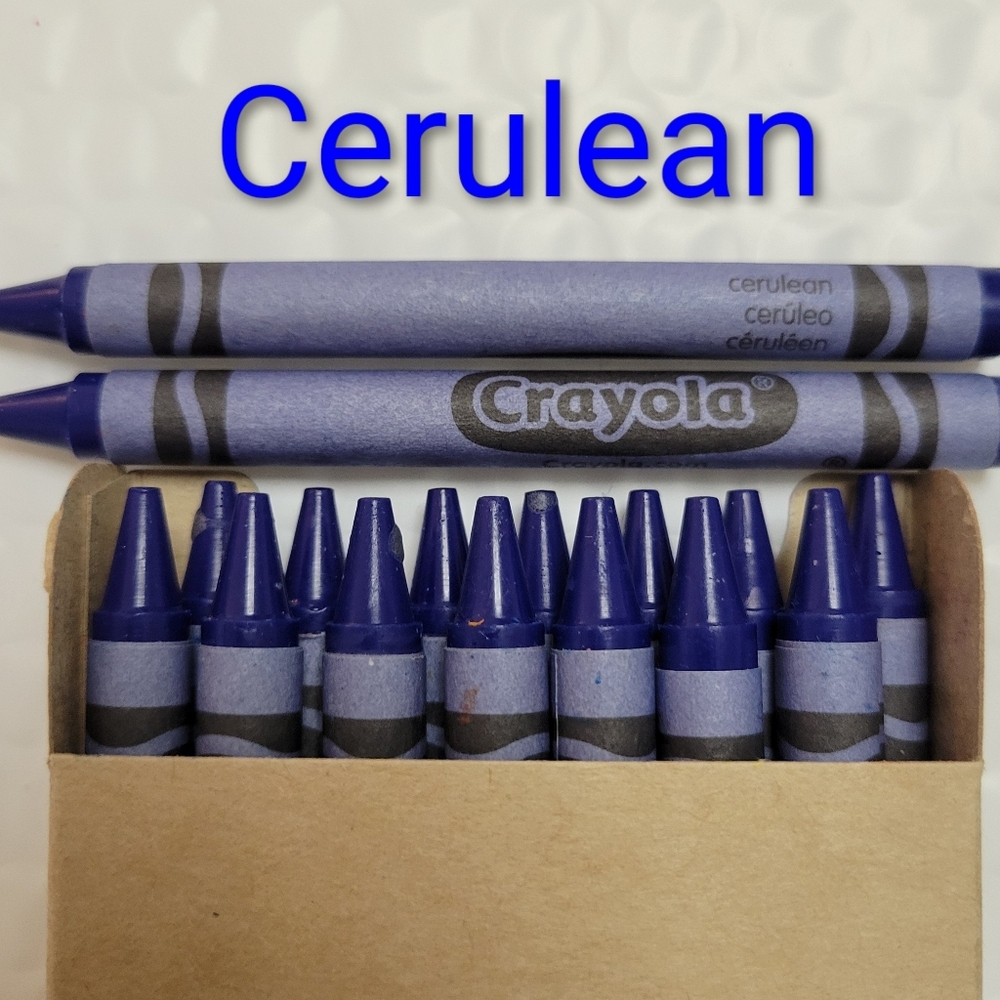 (16) Crayola Crayons (CERULEAN) Single Color Bulk Lot